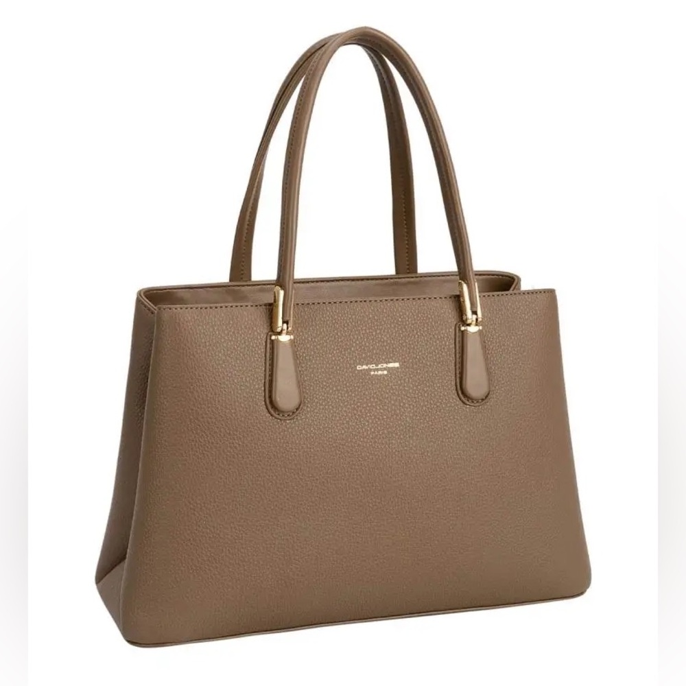 David Jones Handbag CM6735 Shoulder Bag Beige Taupe Light Brown Neutral Purse